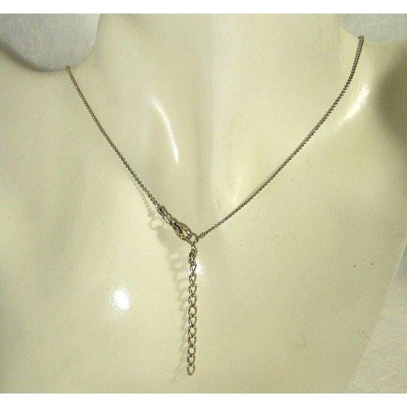 Penguin Pendant Dainty Necklace Adjustable Extender Small Ball Chain Silver Tone - Picture 5 of 5